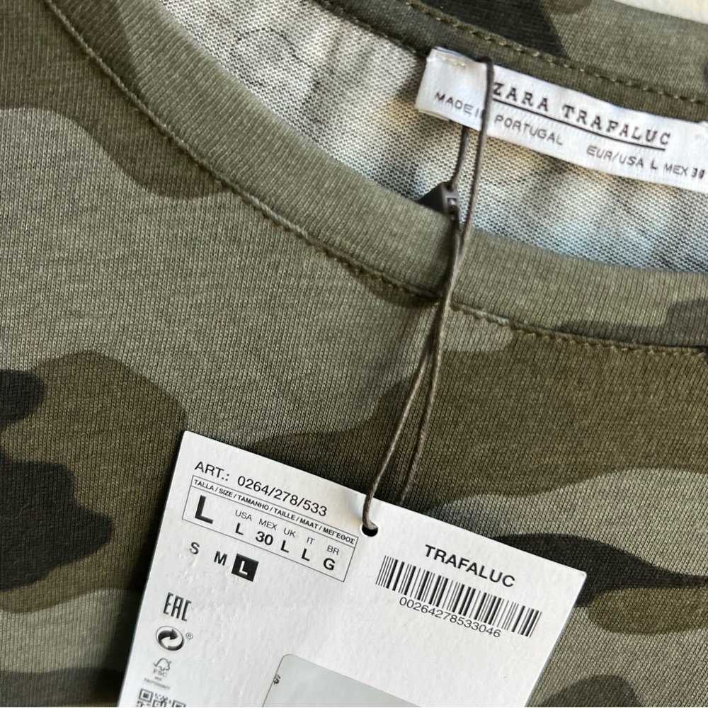 NWT Zara camouflage t shirt 👕 🔥 - Picture 6 of 8